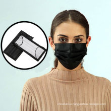 50PCS PPE 3-Ply Anti Dust Designer Protective Disposable Flat Black Face Mask with Earloop